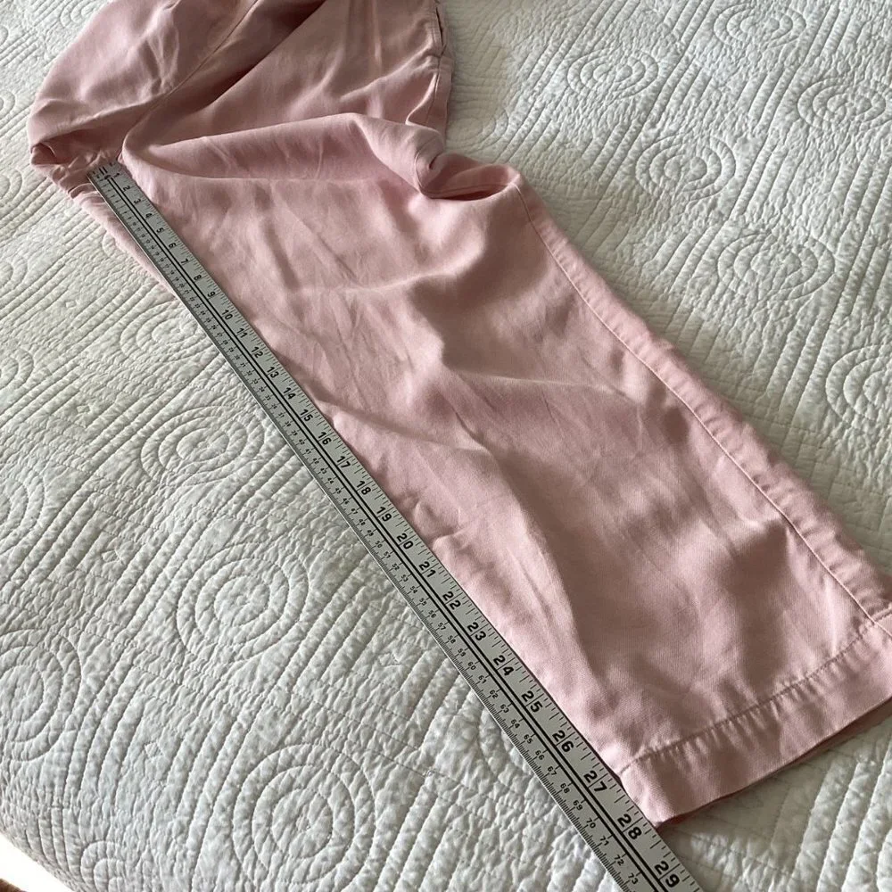 Talbots The Easy Drawstring Pants Pink Lyocell size M - Picture 9 of 12